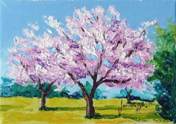 Jardín de flores de cerezo Pinturas al óleo
